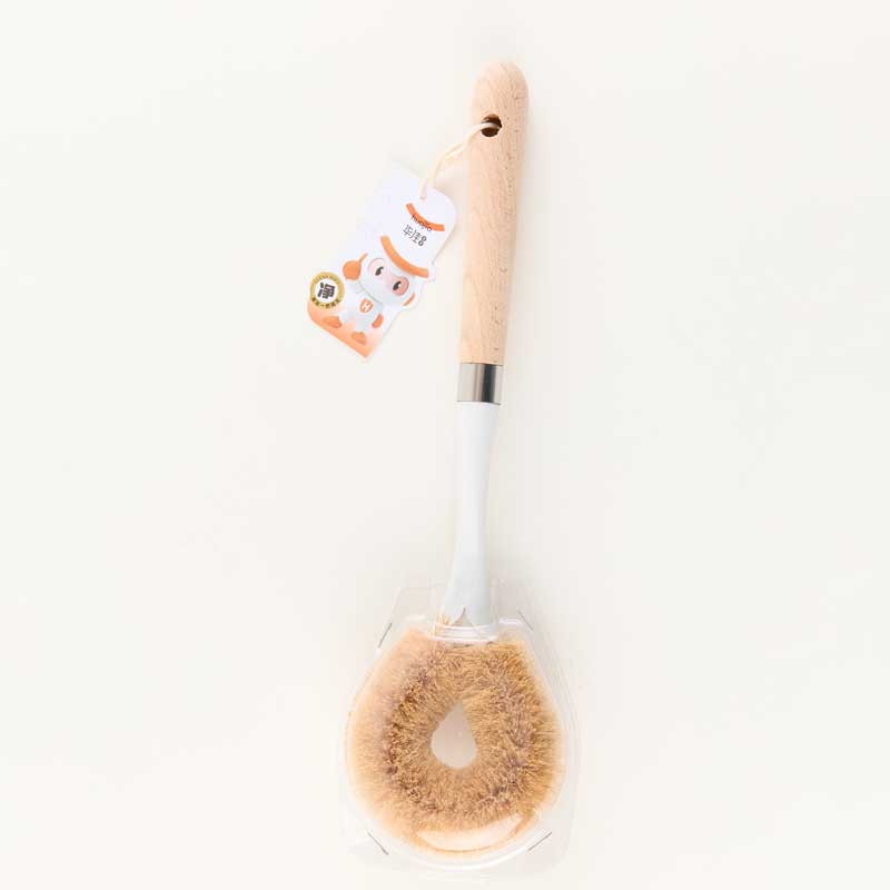 Coconut fiber pot brush