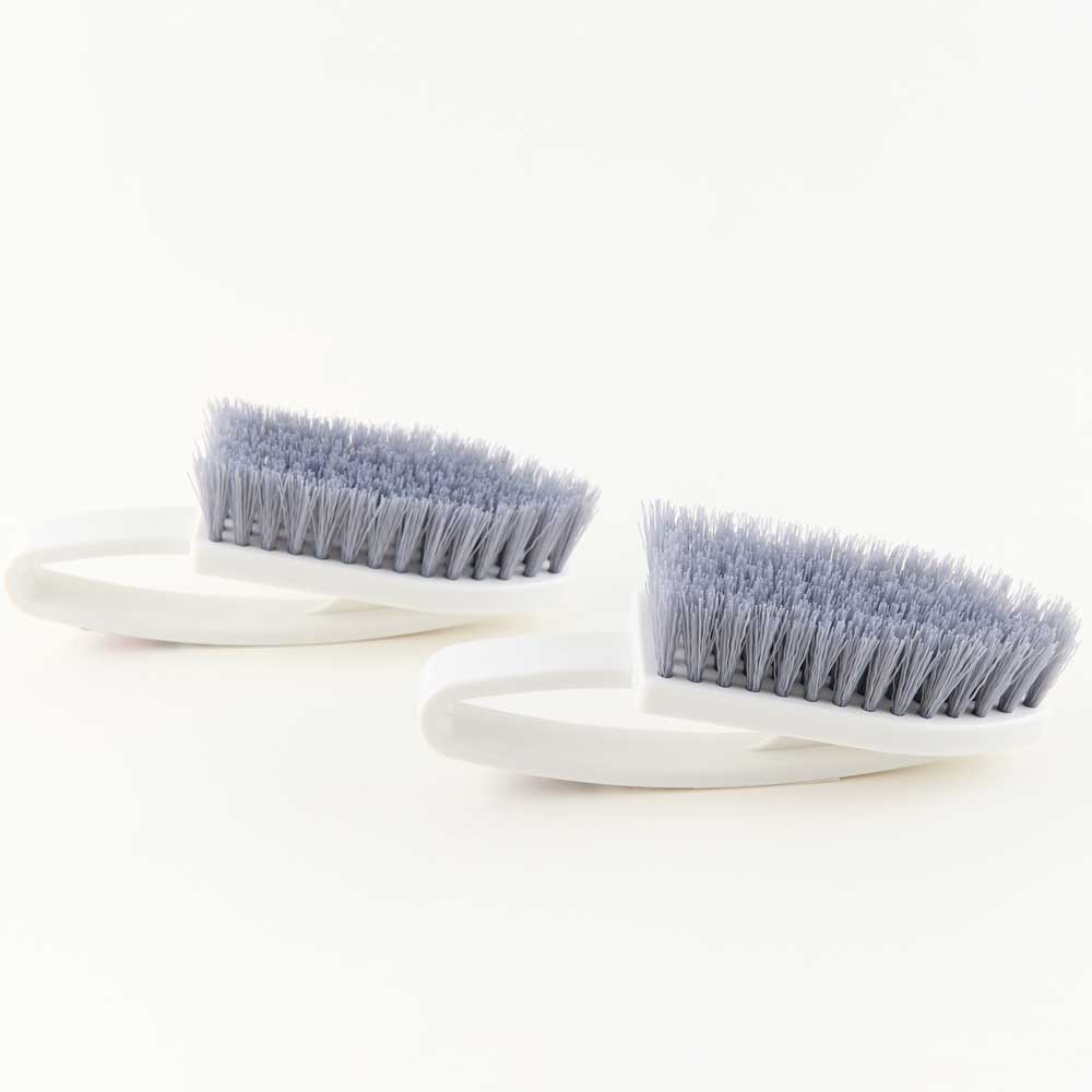 Shoe brush with protective handle for supermarket selling