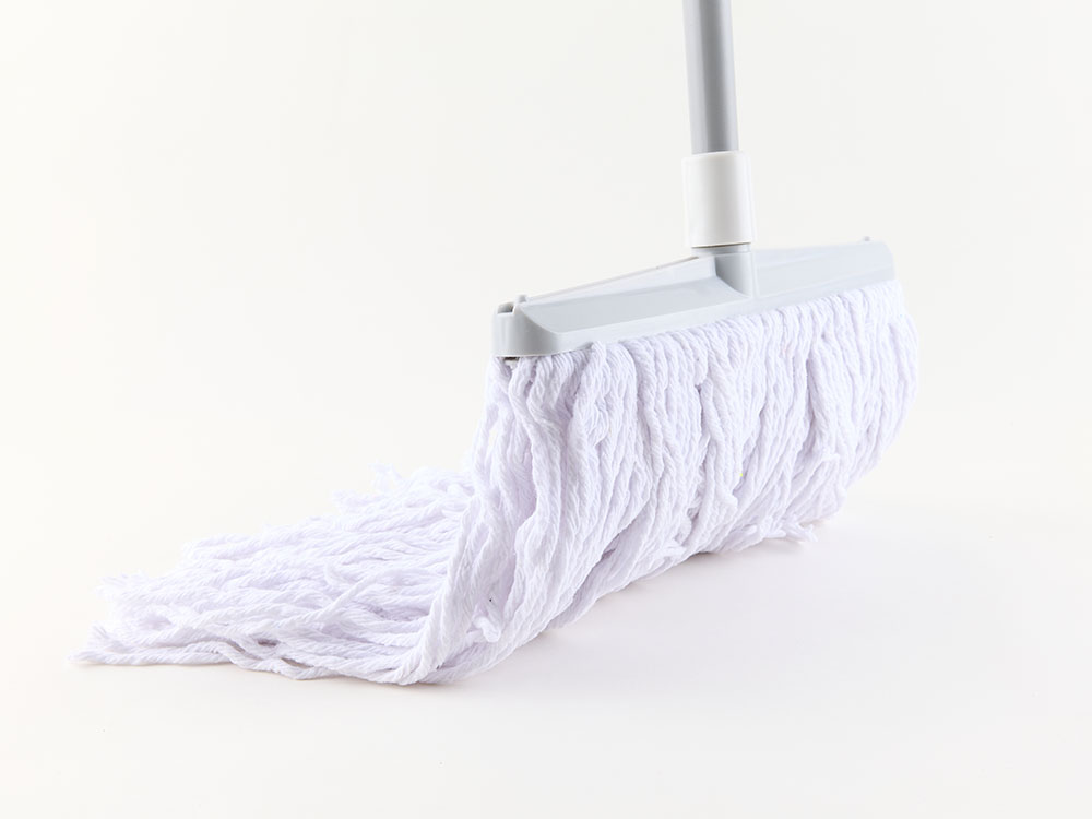 Square cotton mop with stainless steel handle